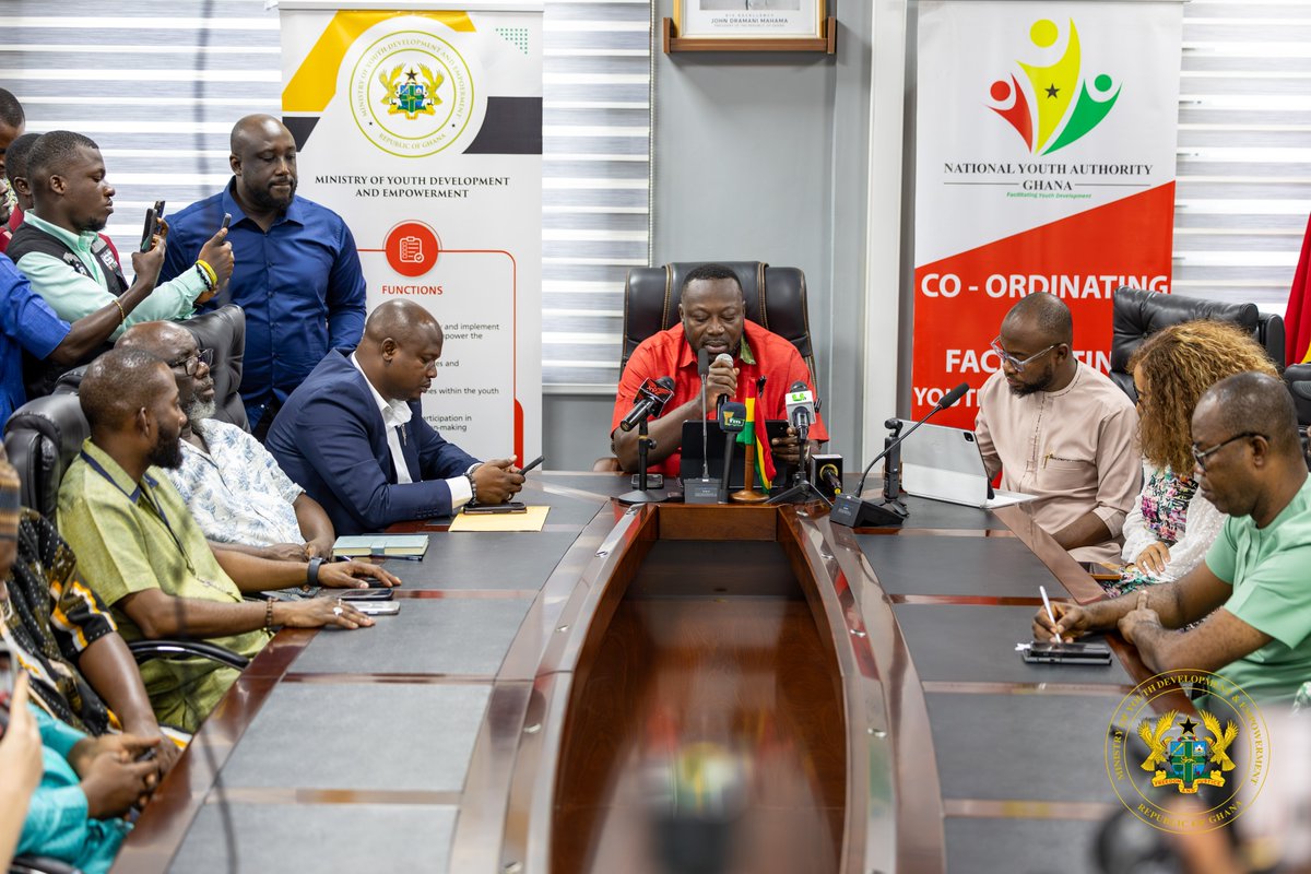 georgeoaddo's tweet image. This morning, the National Youth Festival was officially launched during a press event at the Ministry of Youth Development and Empowerment. The festival will include a month-long series of activities and programs aimed at highlighting and addressing critical challenges faced by…