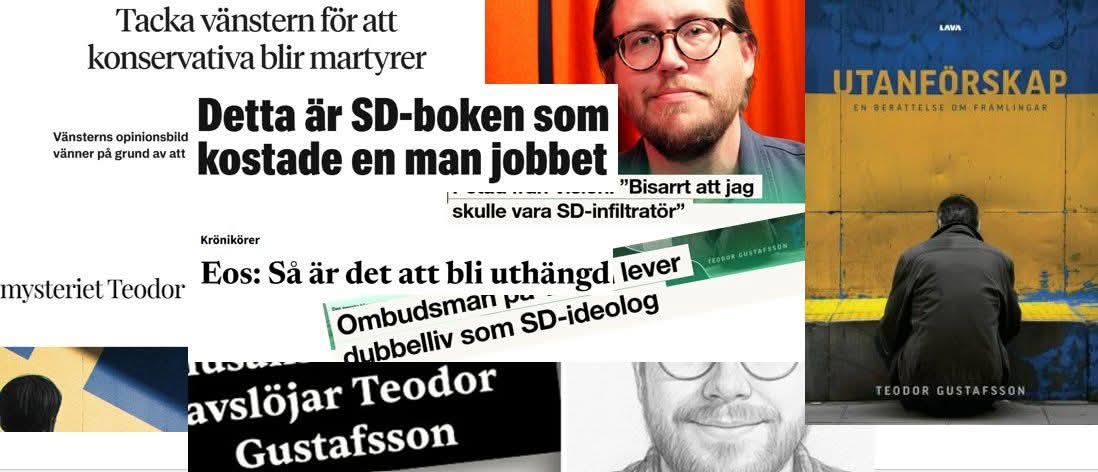 TeodorMG's tweet image. Nu fått ni ta och läsa min bok. Enligt säkra källor (en snubbe på internet) är det en sverigedemokratisk idéroman. Köp boken här: adlibris.com/sv/bok/utanfor…