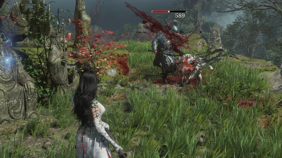 MischiefsYT's tweet image. Fun fact, the inner demon spirit that spawns if you die while at max madness in Wuchang Fallen Feathers is a neutral NPC which means you can make it fight enemies for you.