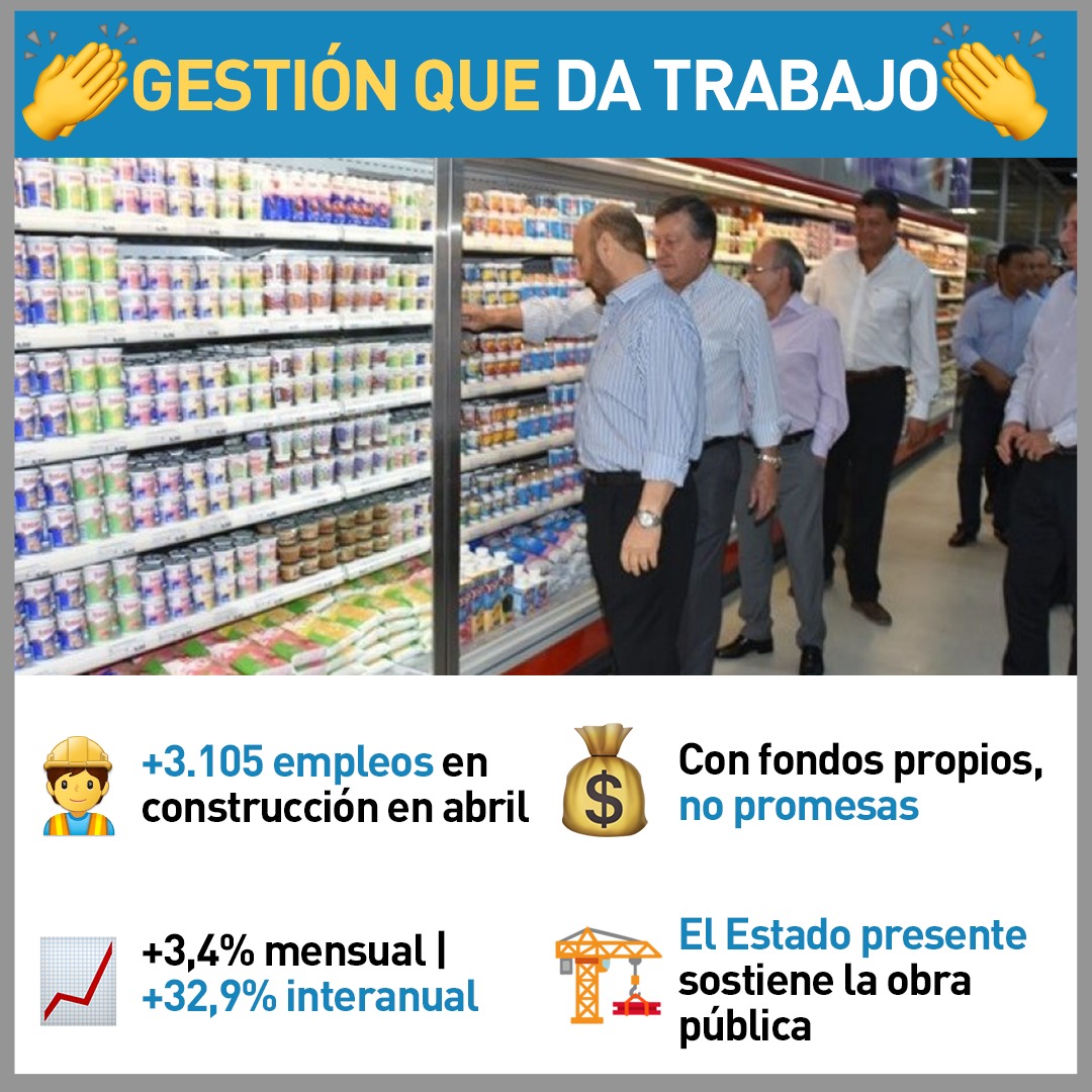 Más inversión, más obras, más empleo, impresionante los números de la gestión de Gildo en Formosa.
Hagamos visible lo que los medios ocultan, dale RETUIT!