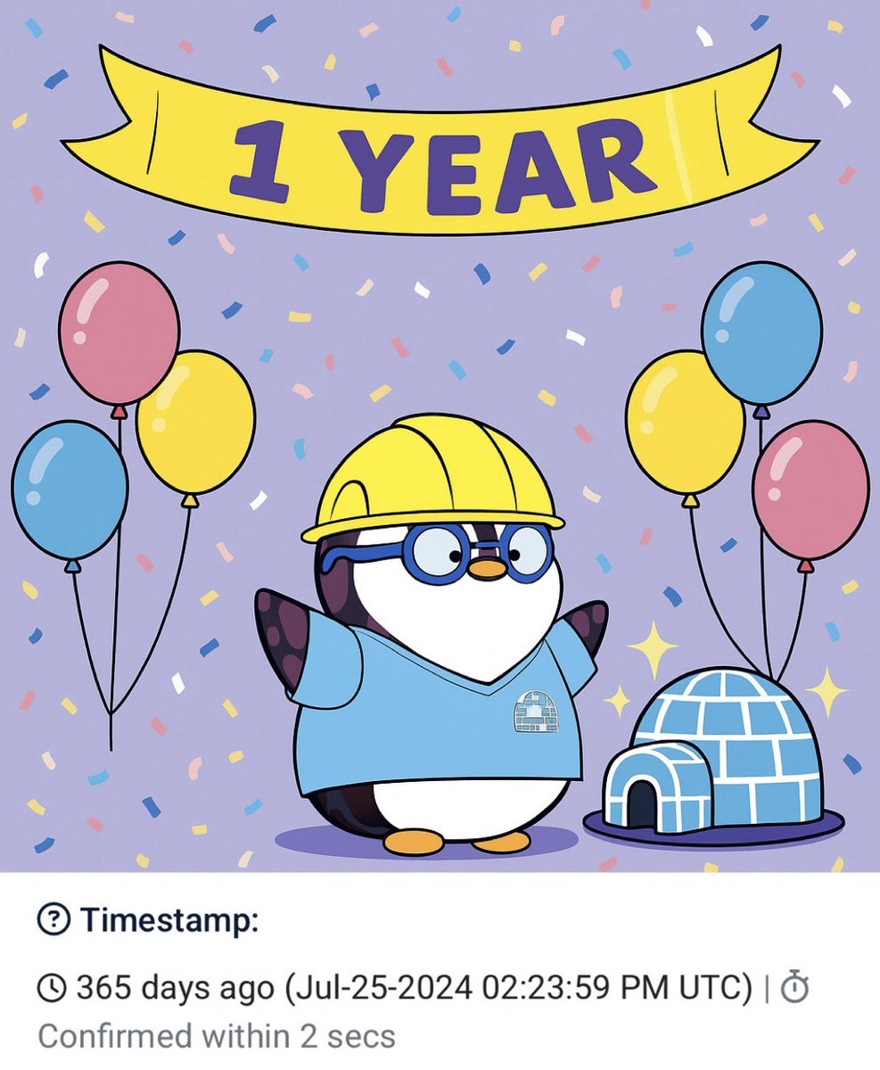 swiftie_hp's tweet image. Today marks my 1 year anniversary of holding this Pudgy NFT!
Here’s to more years ahead!
Cheers @LilPudgys ! 🥳