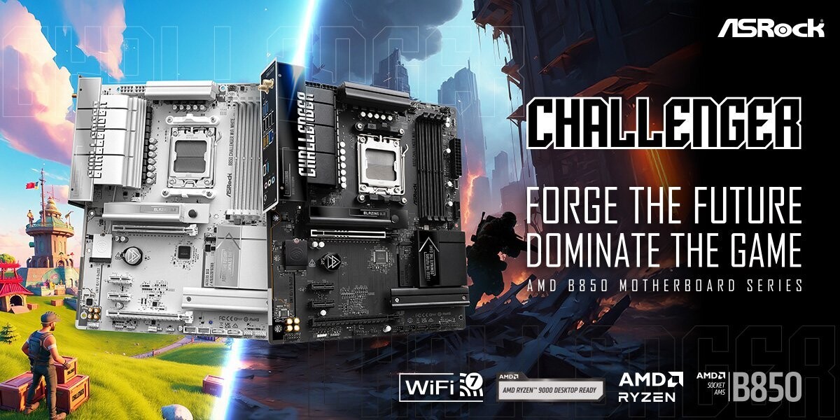 ➔ NEWS ➔ ASRock Unleashes B850 Challenger Motherboards: Wi-Fi 7 and PCIe 5.0 for AM5 Gamers: thinkcomputers.org/asrock-unleash…