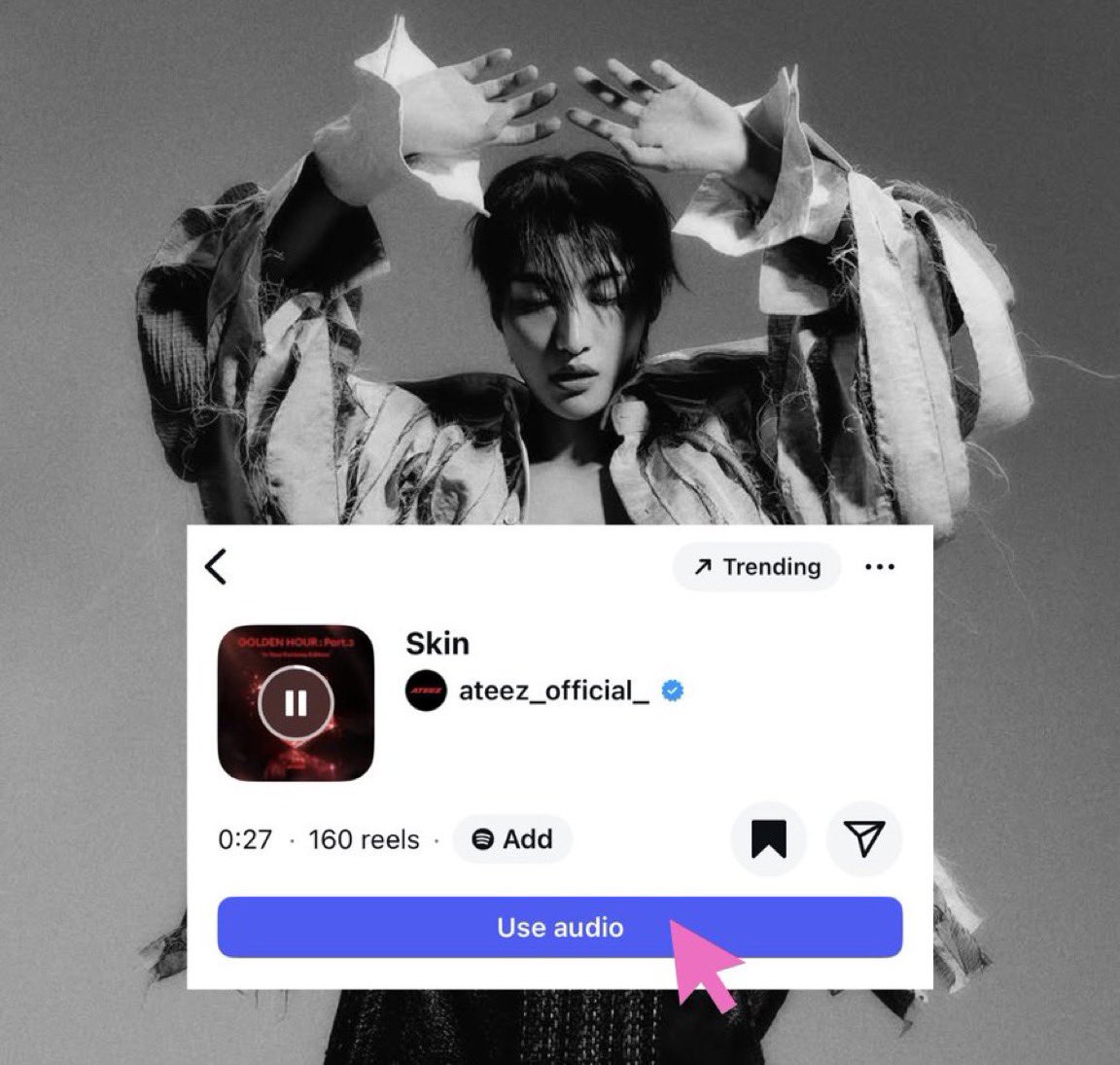 seonghwabase's tweet image. ATINYs, let's support both Skin and Seonghwa's ambassador campaign with Songzio 🩶
- Make your own posts and reels on IG using the campaign's content and use Skin as audio!
- Tag both Songzio (@.songzio_official) and Seonghwa (@._starhwa_)
- 🔗: instagram.com/reels/audio/75…
Let's…