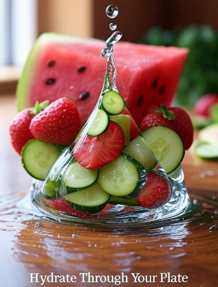 FaithMaureenn's tweet image. Water-Rich Foods to Keep You Hydrated
Struggling to drink enough water?
Eat it too.
Top hydrating foods: watermelon, cucumber, zucchini, strawberries. 💧🍓