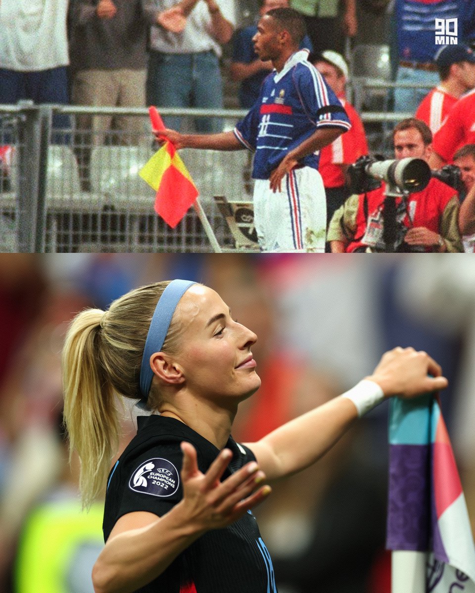Thierry Henry, plus grand influenceur du football mondial 👀 Marcus Rashford portera le numéro 14 en l’honneur de Titi au Barça... Viktor Gyökeres a choisi de porter le numéro 1️⃣4️⃣ iconique à Arsenal... Et Chloe Kelly a reproduit sa célébration mythique de la Coupe du monde 1998