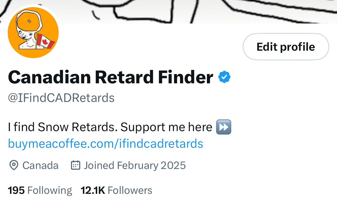 IFindCADRetards's tweet image. Hit 12000, thanks for all the folks who listen to my shit. Appreciate it and have a great Friday ahead.