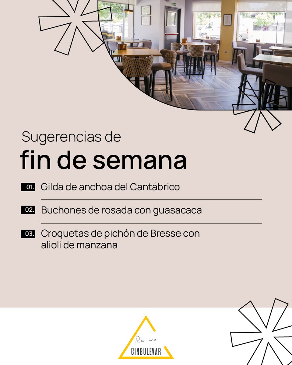 Este fin de semana te proponemos dejarte sorprender con sabores que no se olvidan.

Platos que combinan tradición y creatividad, perfectos para disfrutar en un entorno moderno, cálido y acogedor.

📞 Reserva en + 34 957 892 123 
🌐 ginbulevar.com