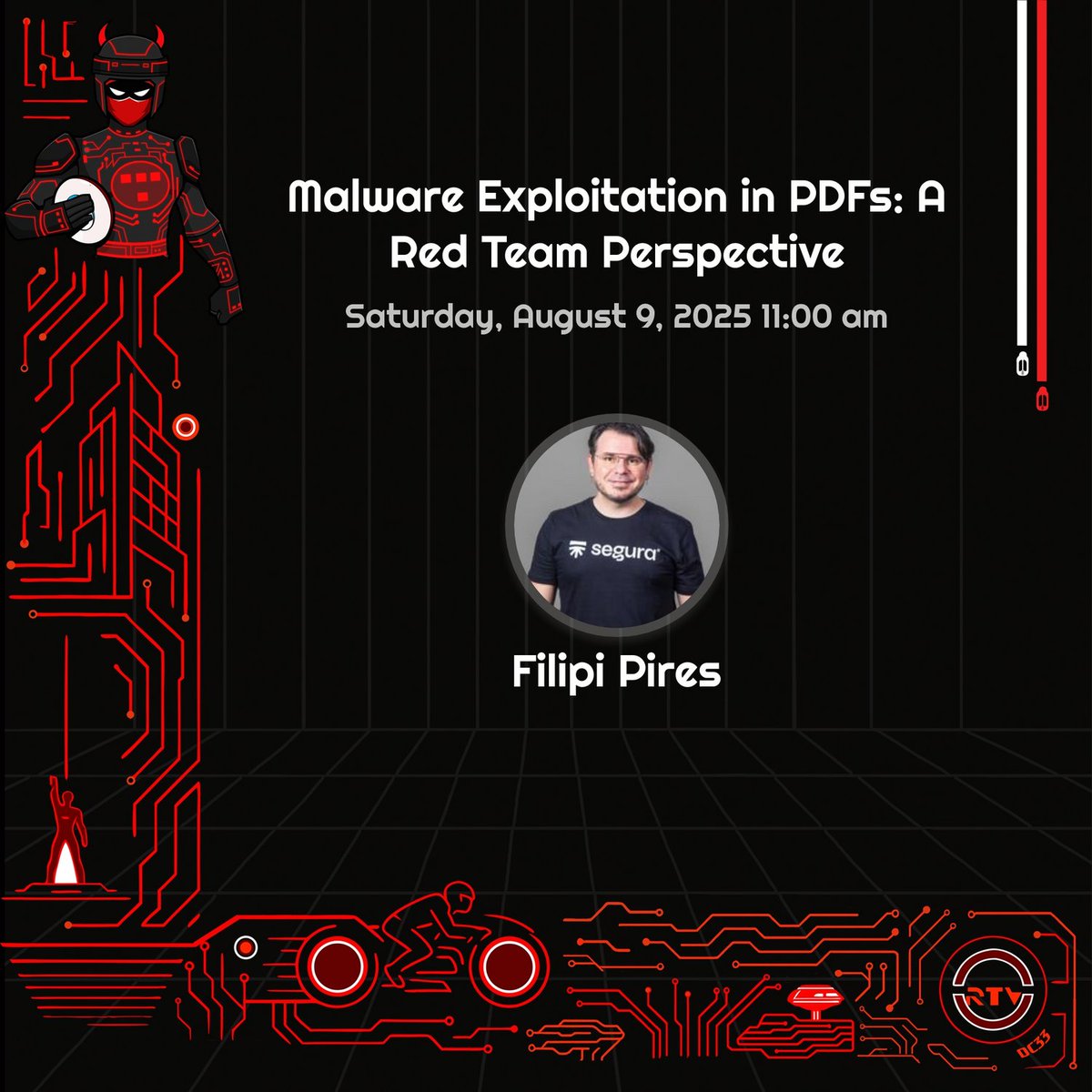 RedTeamVillage_'s tweet image. ⚔️ Malware Exploitation in PDFs: A Red Team Perspective – @FilipiPires dives into real-world PDF exploits, from heap spray attacks to data exfiltration and malicious JavaScript injection. Learn how these threats work & how to emulate them at @redteamvillage_ during @defcon 33! 🎯