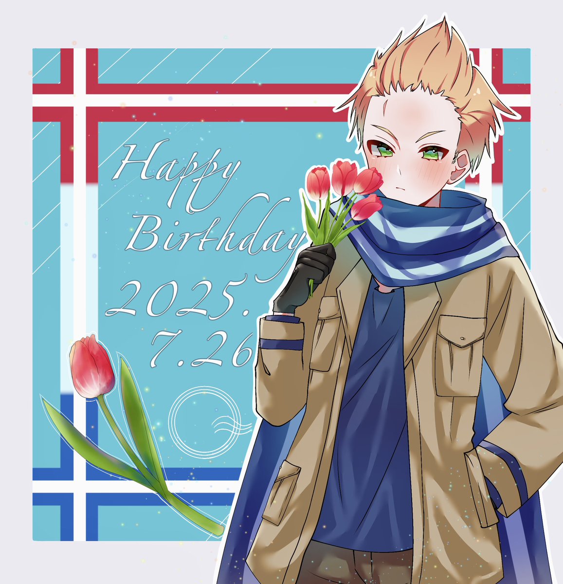 supipi1221's tweet image. 🎉🎉お誕生日おめでと~！！🎉🎉

＃蘭兄さん生誕祭2025 
#APH蘭誕2025