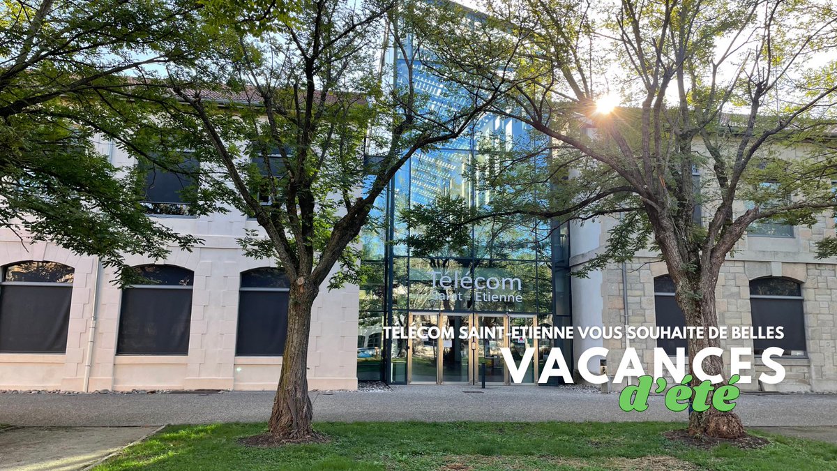 L’ensemble du personnel et étudiants vous souhaite un bel été ! Réouverture le 25 août pour une nouvelle année ensemble 🎓

#TélécomSaintEtienne #Vacances #Ete