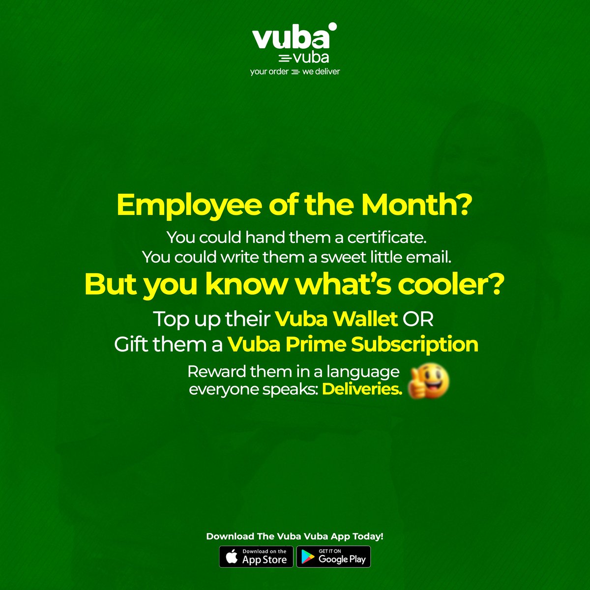 Reward greatness with greatness!
#VubaVubaIsAllThat #VubaCyane