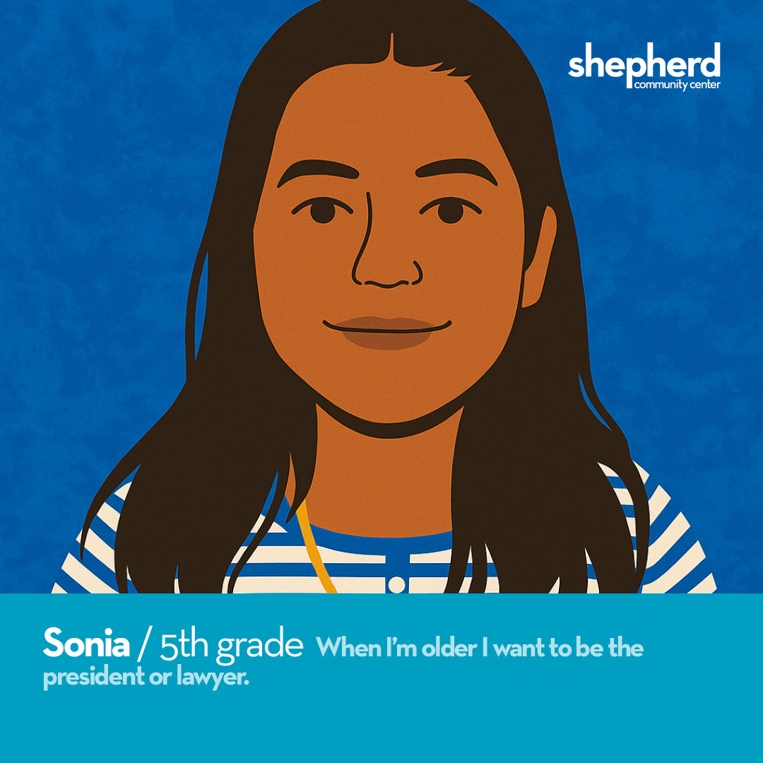 We’ve spent the summer celebrating the incredible 5th grade graduates who grew, learned &amp; led with heart this past school year. Today we honor our final 5th grade graduate.

Sonia: 1 year at the Academy
Future: wants to be either the president or a lawyer