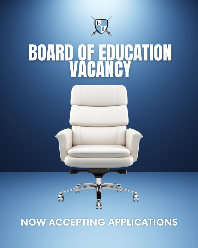 🌟Opportunity to serve on the Board of Education 🌟

The East Irondequoit Board of Education is seeking a qualified individual to fill a recently vacated seat following a resignation. 

For more information and to apply: eastiron.org/article/2316109