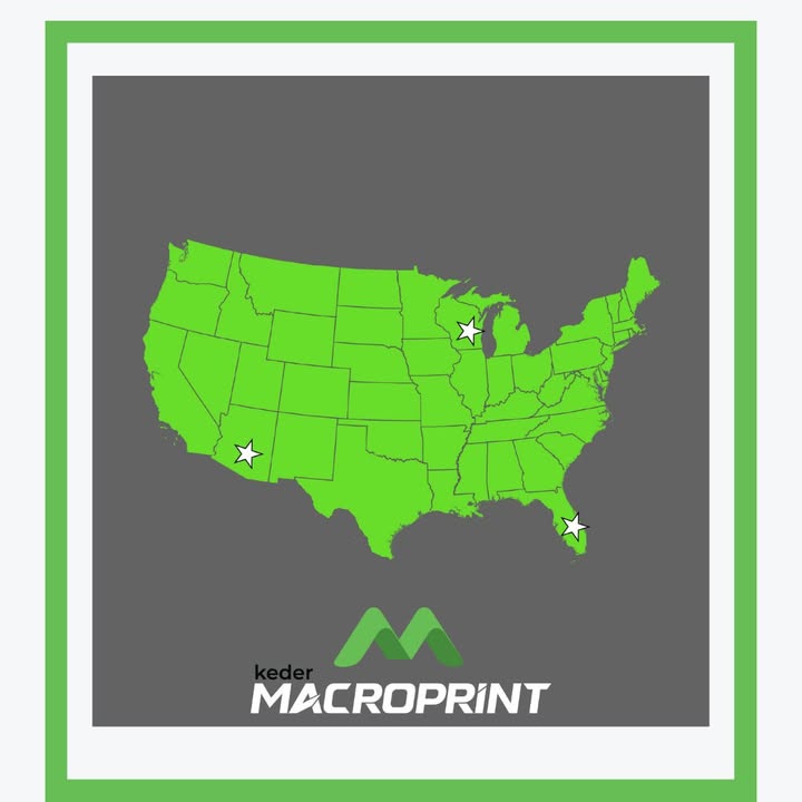 Why go with Keder MacroPrint for your large format printing?
✅ U.S.-based manufacturing
✅ Fast turnaround, zero tariffs
✅ Strategic locations in FL, WI, and AZ for coast-to-coast speed

Simplify your sourcing. Power up your production. Trust Keder MacroPrint to deliver.