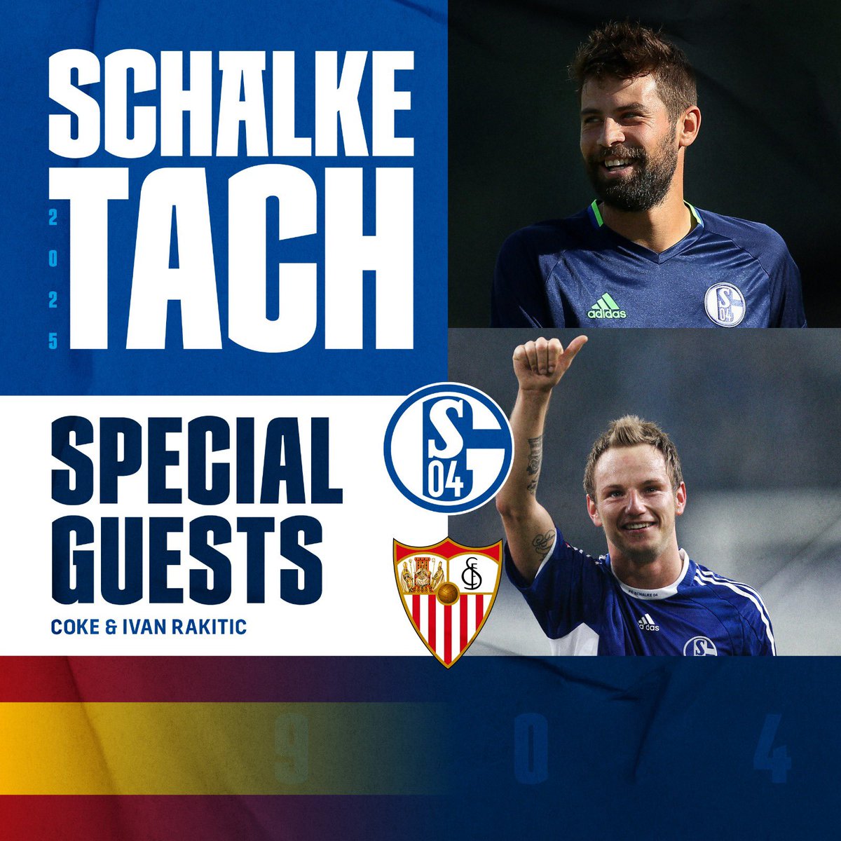 FCSchalke04BR's tweet image. Mais de 40 mil torcedores estarão presentes no amistoso de amanhã, contra o Sevilla!
Coke e Ivan Rakitic também estarão presentes! É dia de festa 💙🤝🏼❤️