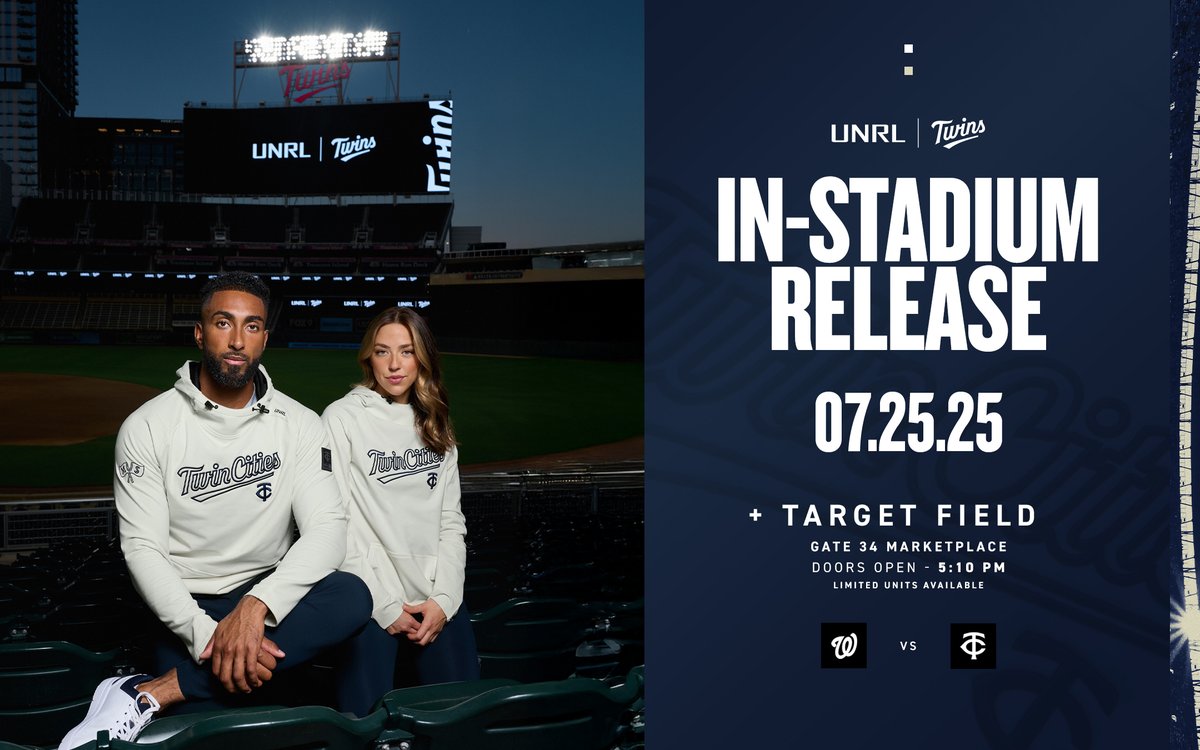 unrlco's tweet image. See you tonight ⚾️
Limited units available at Gate 34 Marketplace | Twins vs Nationals