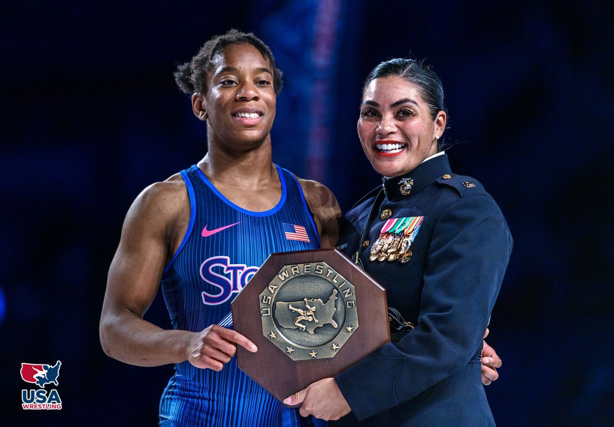 MNUSAW's tweet image. Captured in Fargo... Nora Akpan, undefeated state champion from Centennial making big gains over the summer and winning a Fargo title! #mnusawrestling #mnstorm