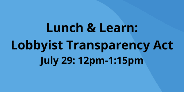 Join Law For Non-Profits on July 29 at 12pm PT for a free Zoom lunch &amp; learn on the Lobbyist Transparency Act. Find out more about whether it applies to your nonprofit or charity, with insights from Martha Rans, KC, and a special guest.

Register today!
ow.ly/hF4I50WrB99