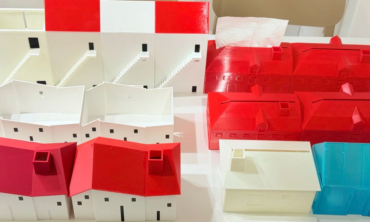 facfox3d's tweet image. FDM 3D printing turns everyday items into art! These "Red Roof Town" tissue boxes transform functional decor into whimsical miniature villages with crisp details and vibrant colors.
Learn more about the project: buff.ly/YbOPVzo
#3DPrinting #HomeDecor #CreativeDesign
