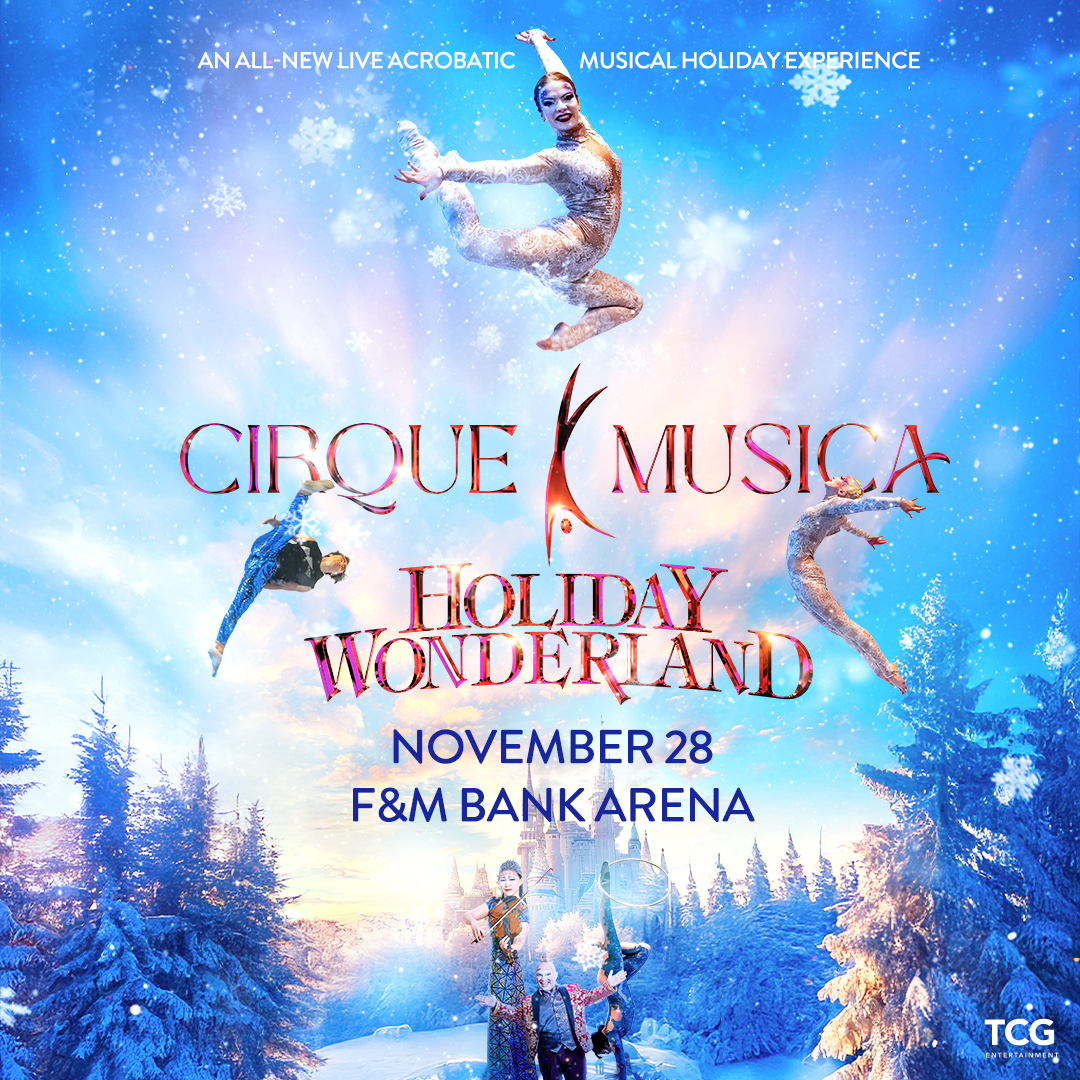 FMBankArena's tweet image. 🚨Get tickets now for Cirque Musica Holiday Wonderland!
Packed with stunning aerial acts, breathtaking performances, and all your favorite holiday tunes, this is a show you won't want to miss.
📅 Nov. 28 at 7 p.m.
🎟️ ow.ly/PisI50WsJnv
