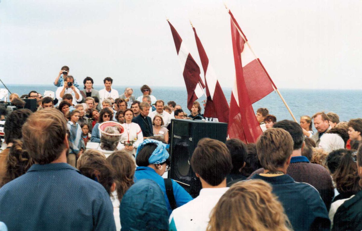 Latvian_MFA's tweet image. “A provocation from the West!” - this how the Soviet regime’s propaganda labeled a daring event. 4⃣0⃣ years ago, on 26 July 1985, representatives of the Baltic diaspora set out on a peaceful, yet fairly risky, aboard the Baltic Peace and Freedom Cruise along the coasts of…