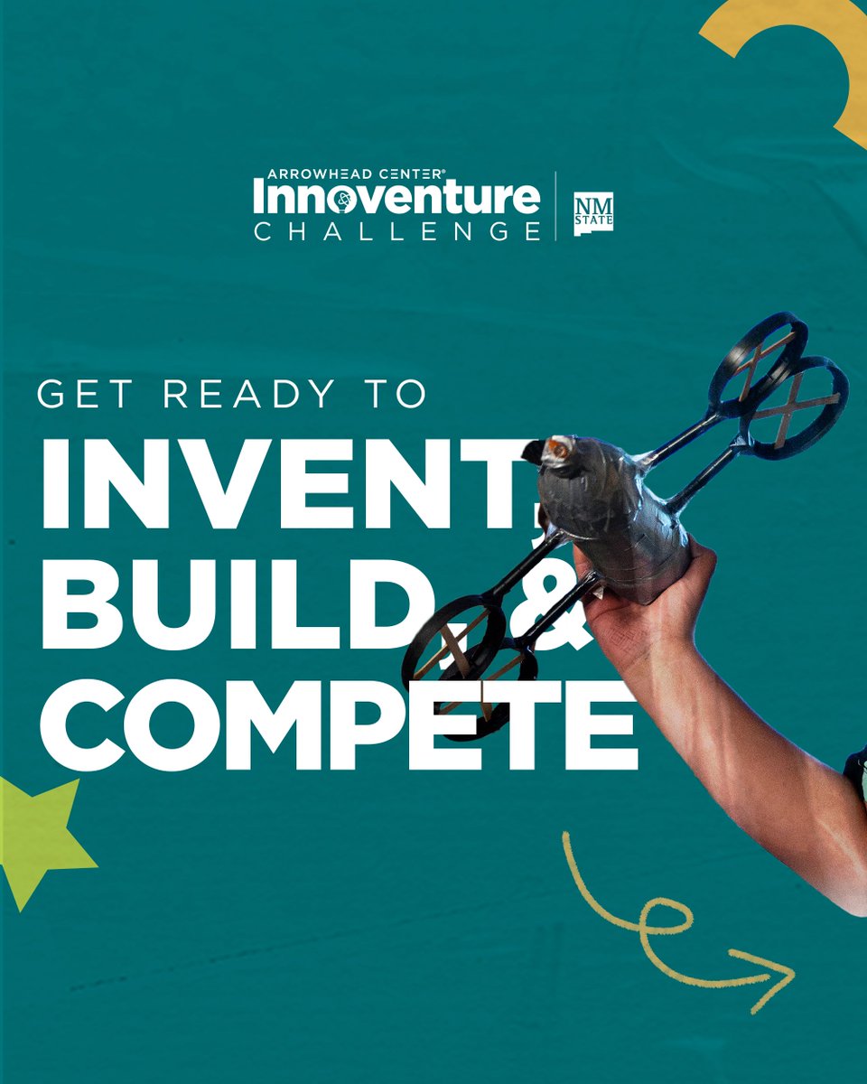 ATI_Arrowhead's tweet image. What happens when students design, build, and test their own ideas?
The Innoventure Challenge invites middle and high school teams from New Mexico and El Paso to take on surprise design themes, create real working prototypes, and compete for prizes.
More details coming soon.
