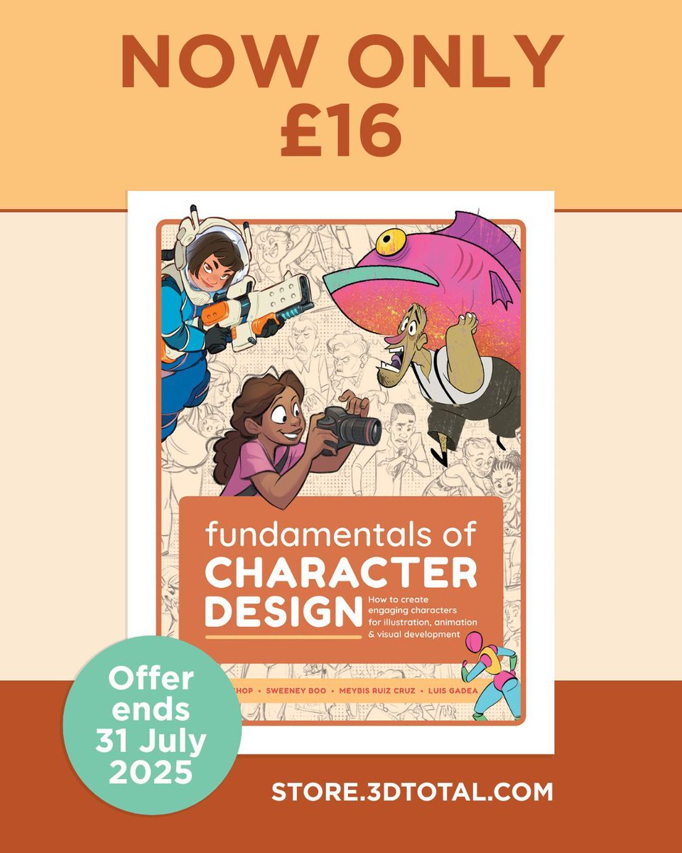 3dtotal's tweet image. Our biggest offer ever ends Thursday 31 July!
Don’t miss out, get the Beginner’s Guide to Digital Painting in Procreate or Fundamentals of Character Design HALF PRICE (or get them both!). Offer applies at checkout.