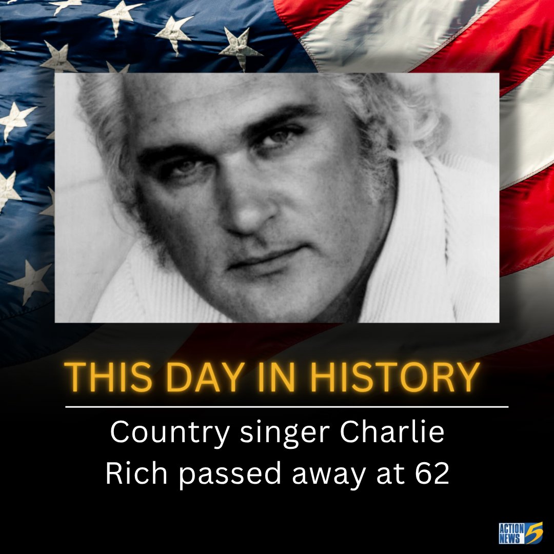 WMCActionNews5's tweet image. THIS DAY IN HISTORY: On July 25, 1995, country singer Charlie Rich died.
actionnews5.com/2025/07/25/thi…