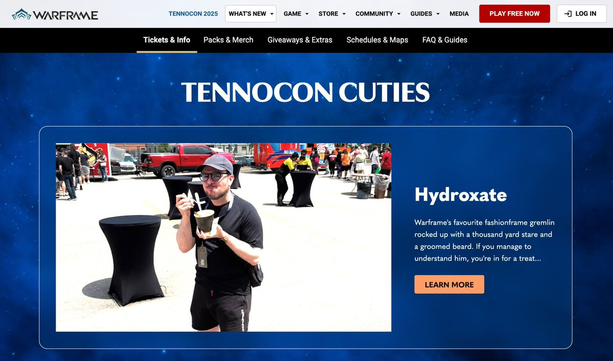 Hydroxate's tweet image. It’s official #tennocon #warframe