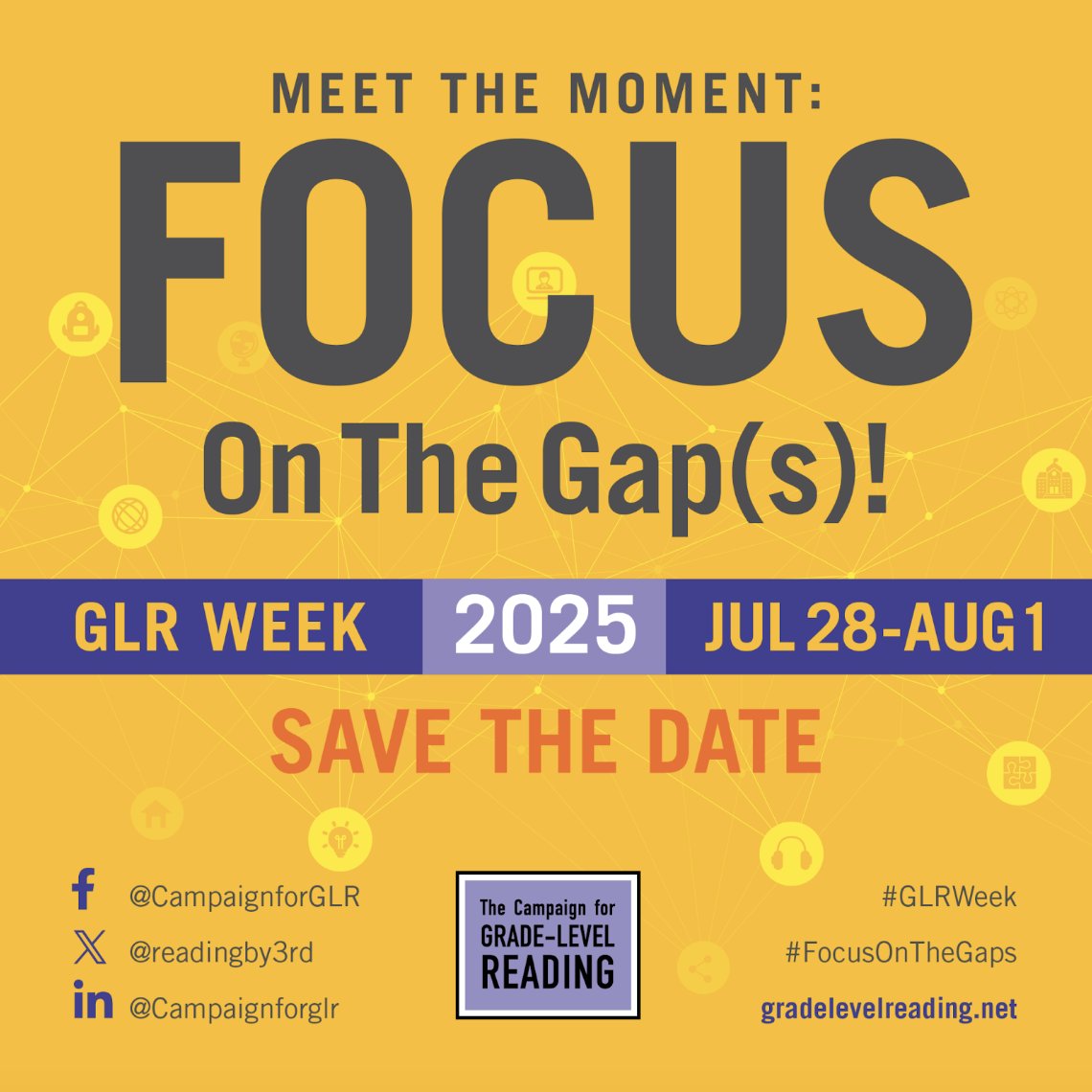 attendanceworks's tweet image. #GLRWeek is coming soon! From July 28-Aug 1, join @readingby3rd week-long series of virtual events to hear how dozens of communities are advancing early school success. Take a look at the agenda and register now! bit.ly/44yT04C
#GLRWeek