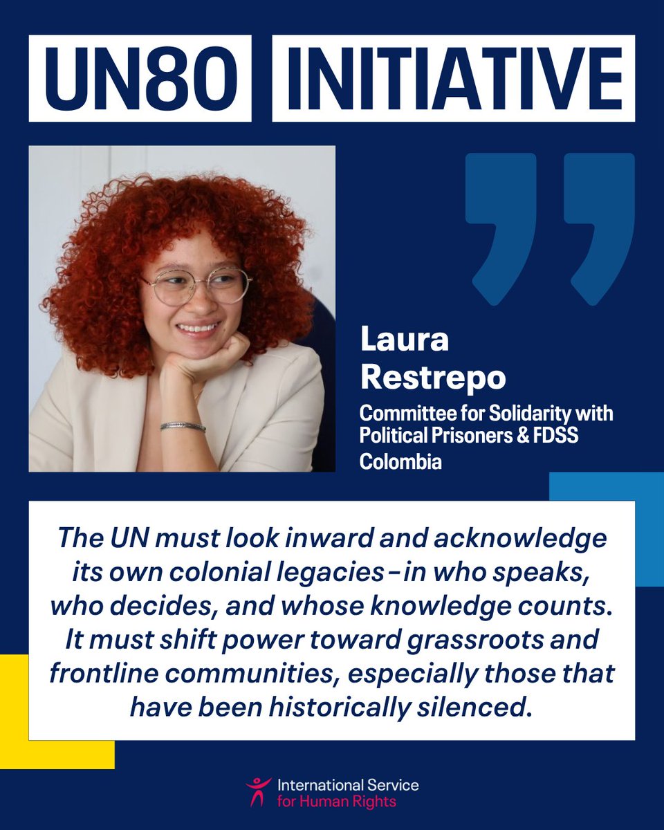 ISHRglobal's tweet image. With the #UN80Initiative, defenders from around the world are calling on the #UN to recommit to its founding principles and make real changes.
📢 ‘Hope is fading; we need a cultural shift.’ @Juarez_Douglas
📢 ‘The system must work for everyone, not just the privileged.’…