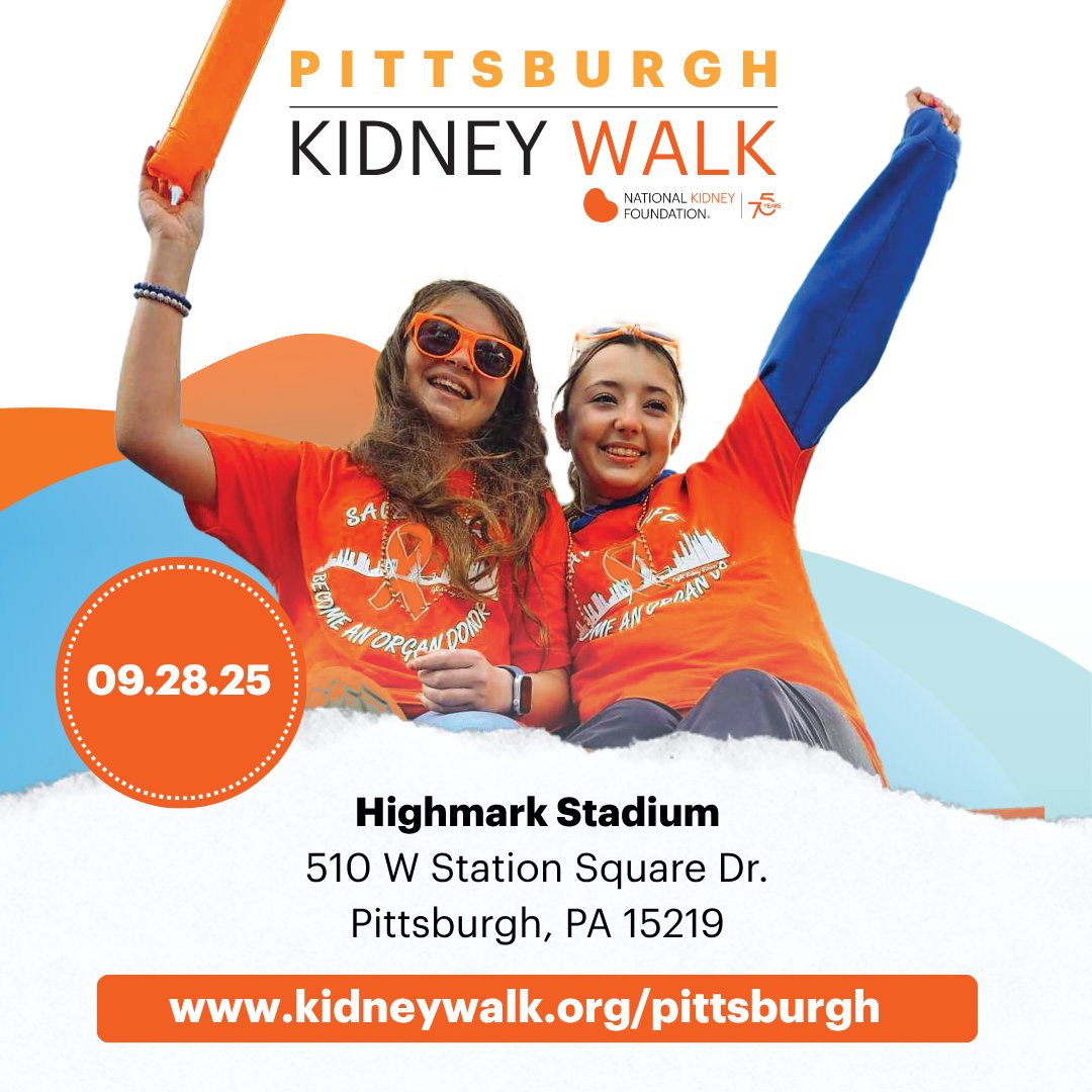 highmarkstadium's tweet image. The @nkf invites YOU to join the fight against kidney disease this fall!
Join us on September 28th for on-field games, activities, and a walk to make a difference in the lives of those affected by kidney disease.
Donate today: ow.ly/l18550Wvj8L