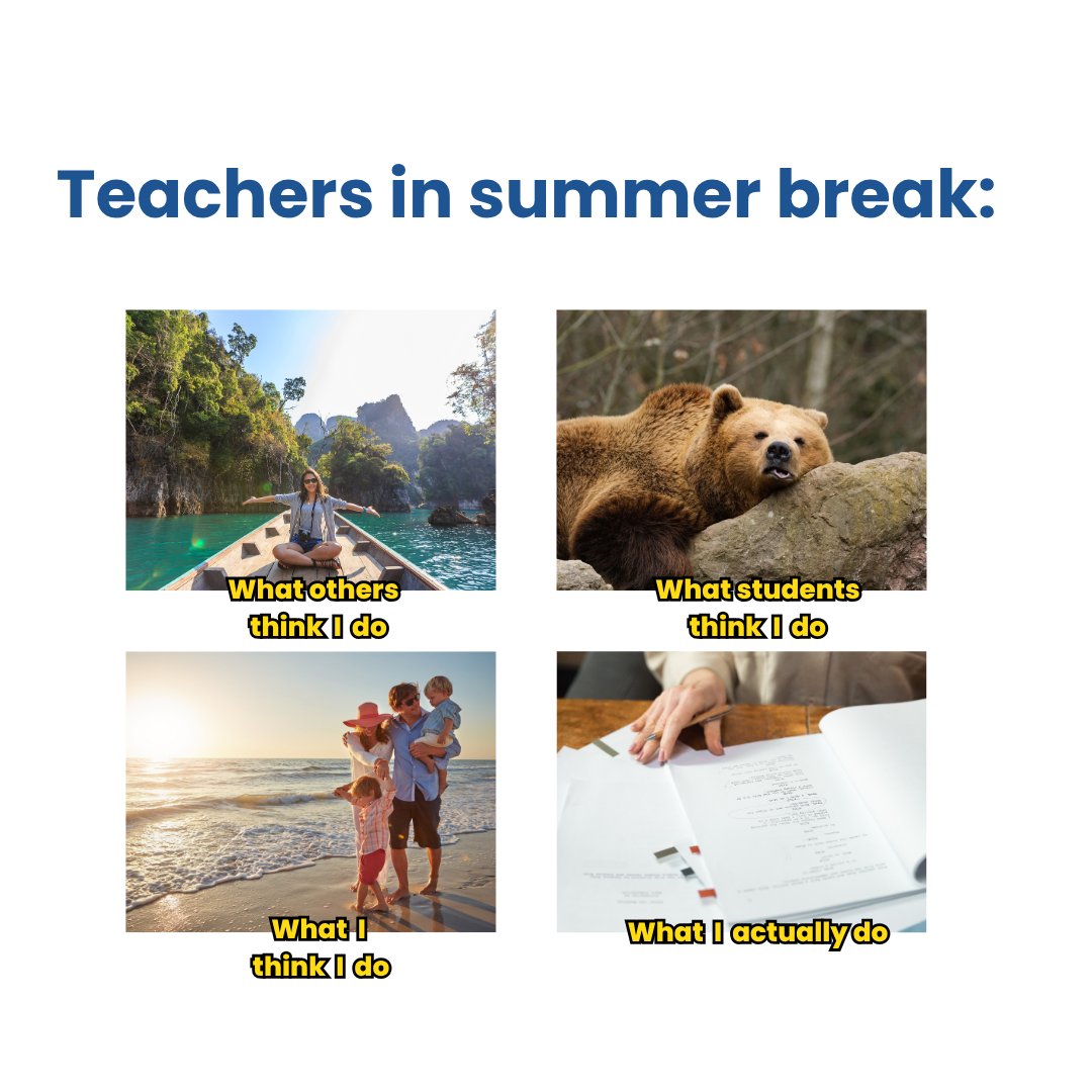 Teachers, what do your summer breaks look like? 🌴😎

Are you enjoying vacation or brushing up on PD materials?