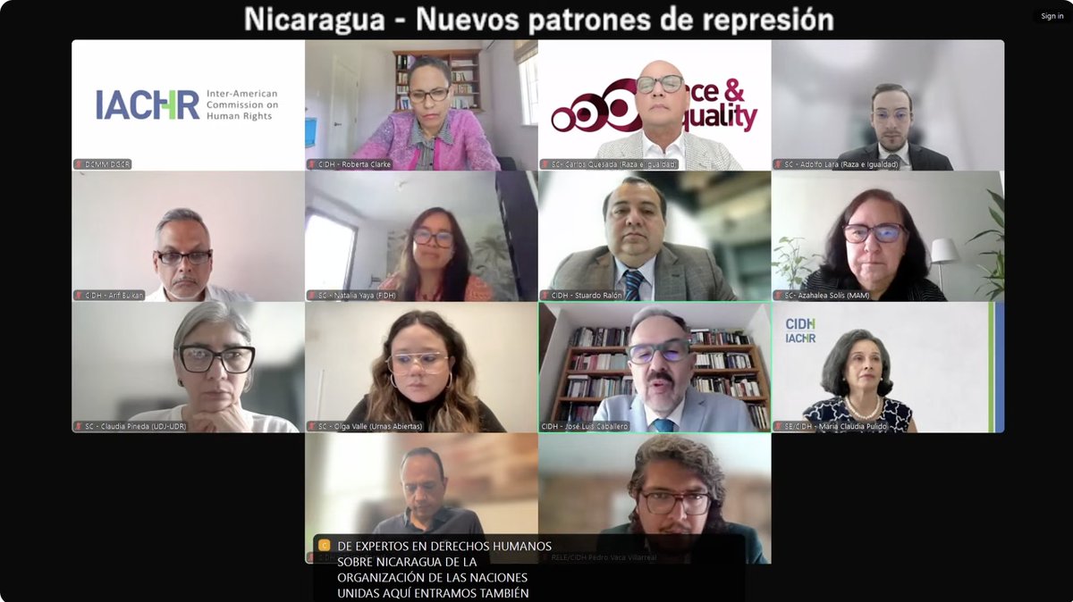 🇳🇮🔴EN VIVO🔴 Estamos ante la <a href="/CIDH/">CIDH - IACHR</a> en la audiencia "Nicaragua: Nuevos patrones de represión". 

Organizaciones de sociedad civil y familiares de víctimas denunciamos la adopción de nuevos patrones que agravan la crisis de DDHH en el país.

Únete 👉 ow.ly/FSyU50WrtGb