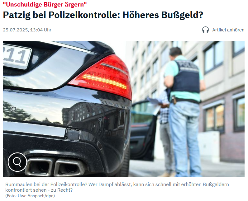 PeterBorbe's tweet image. Patzig sein in der Polizeikontrolle erhöht das Bußgeld. Also immer schön brav zum Herrn Wachtmeister sein!🧐
n-tv.de/ratgeber/Patzi…