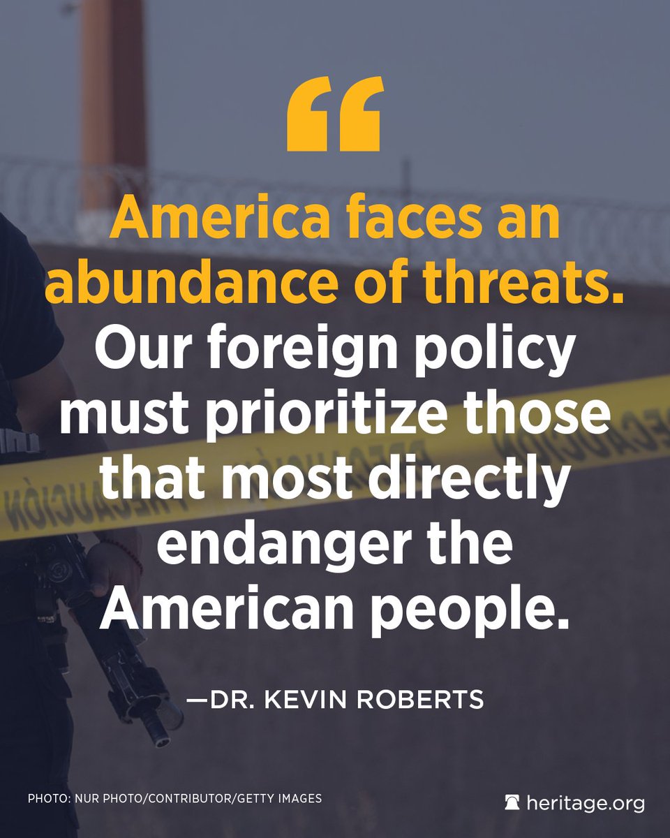 Heritage Foundation (@heritage) on Twitter photo Realism isn’t retreat. It’s responsibility. Here’s what that looks like in practice.
Read <a href="/KevinRobertsTX/">Kevin Roberts</a> vision for a Golden Age of American foreign policy 👉 americanmind.org/memo/a-foreign… Realism isn’t retreat. It’s responsibility. Here’s what that looks like in practice.
Read <a href="/KevinRobertsTX/">Kevin Roberts</a> vision for a Golden Age of American foreign policy 👉 americanmind.org/memo/a-foreign…