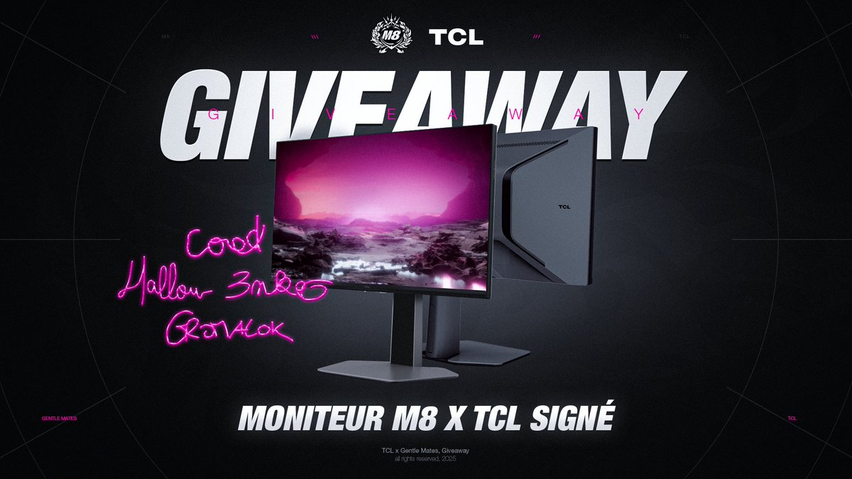 Ça vous dirait de remporter notre nouvel écran TCL signé par nos joueurs Warzone ? #M8WIN

Pour tenter de le remporter il faut :
- Être abonné à <a href="/TCL_TV_FR/">TCL FR</a> &amp; @GentleMates
- RT ce tweet

Tirage au sort le 26/07/25