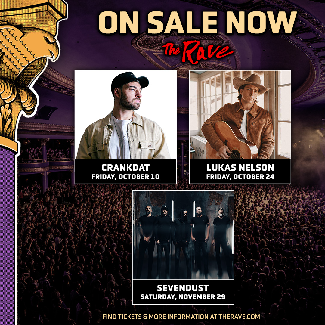 therave's tweet image. On sale now at therave.com π«πΆ
π @crankdat: Get Cranked 2.0 on Friday, October 10th
π€ @lukasnelson: The American Romance Tour on Friday, October 24th
π₯ @sevendust: Southside Double-Wide Tour on Saturday, November 29th