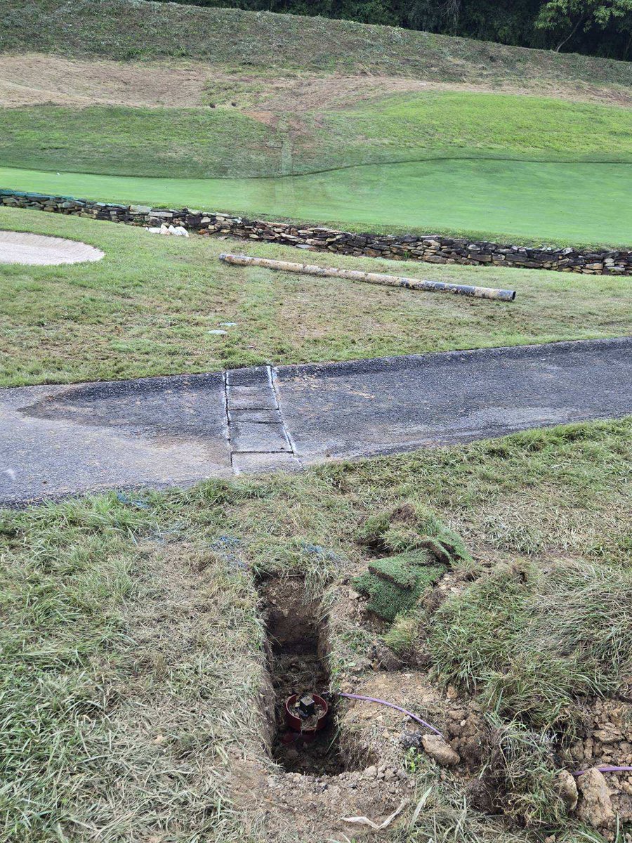 <a href="/petedyegc1/">Pete Dye Golf Club</a> is moving along nicely! Great job to Antonio and Pat for leading the way on this one and getting the pipe crossed under the cart path Monday while the course was closed! 

<a href="/Griff_Turf/">EH GRIFFITH, INC</a> <a href="/thorvath13/">Tony Horvath</a> <a href="/Bradhelcoski/">Brad Helcoski</a> <a href="/GCBAA/">GCBAA</a> <a href="/technicalchoice/">Joel Braun</a> <a href="/tom_campbell66/">Tom Campbell</a> <a href="/ToroGolf/">Toro Golf</a> <a href="/bigfo66/">John Fossum</a>
