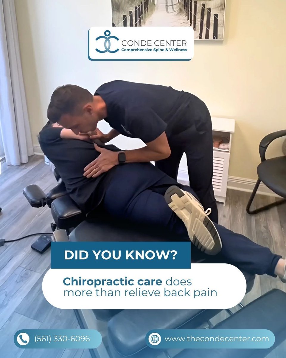 thecondecenter's tweet image. At the Conde Center for Comprehensive Spine &amp;amp; Wellness, we focus on your whole-body wellness—improving mobility, reducing stress, boosting energy, and enhancing your overall quality of life. 💪🌿

#ChiropracticCare #WholeBodyWellness #CondeCenter #BetterHealthStartsHere