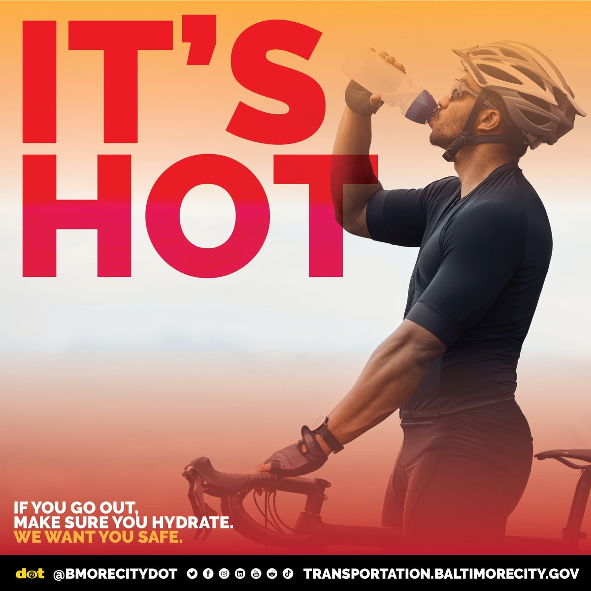 BmoreCityDOT's tweet image. π₯ Itβs HOT out there, Baltimore!
If you're heading out β whether biking, walking, or just enjoying the sun β donβt forget to hydrate.
Bring water, take breaks, and look out for each other.