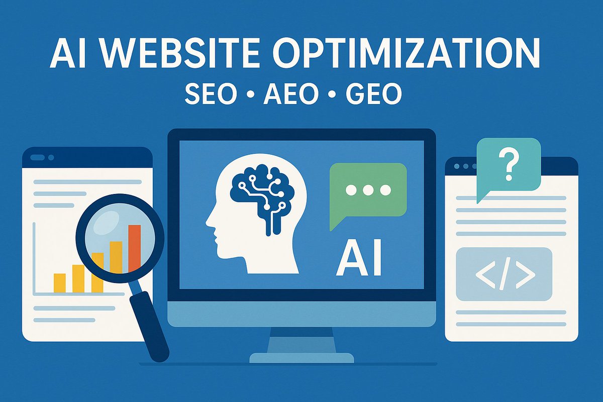 webtivityfl's tweet image. Want to Rank Higher in AI-Driven Search?

AI isn&apos;t the future — it&apos;s now. We specialize in AI Website Optimization that helps your business stand out in Google’s AI Overviews, ChatGPT responses, and other smart search tools.

🔗 webtivitydesigns.com/ai-website-opt…
#AISEO #AIOptimization