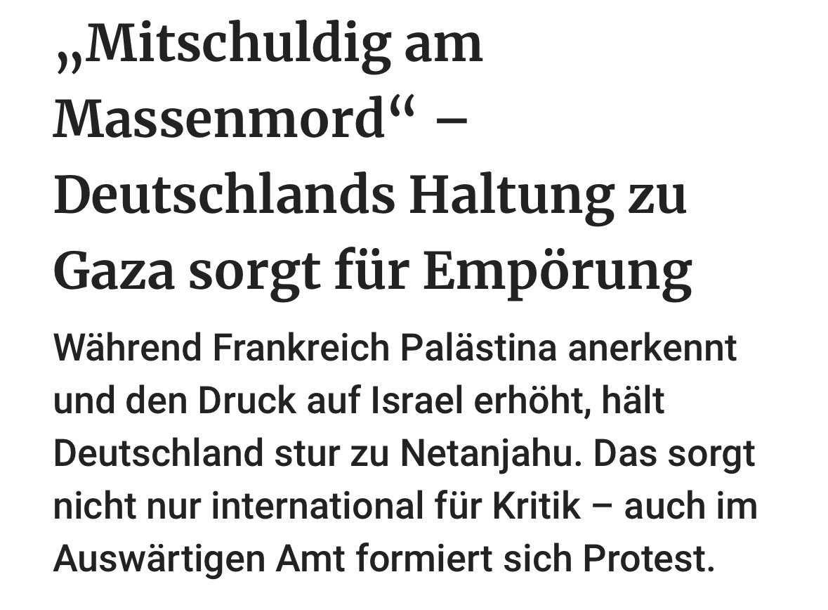 raph_schmeller's tweet image. „Mitschuldig am Massenmord“ – Deutschlands Haltung zu Gaza sorgt für Empörung.
Während Frankreich Palästina anerkennt, hält Deutschland stur zu Israel. Das sorgt zunehmend für Kritik.
Mein Bericht in der @berlinerzeitung: berliner-zeitung.de/politik-gesell…