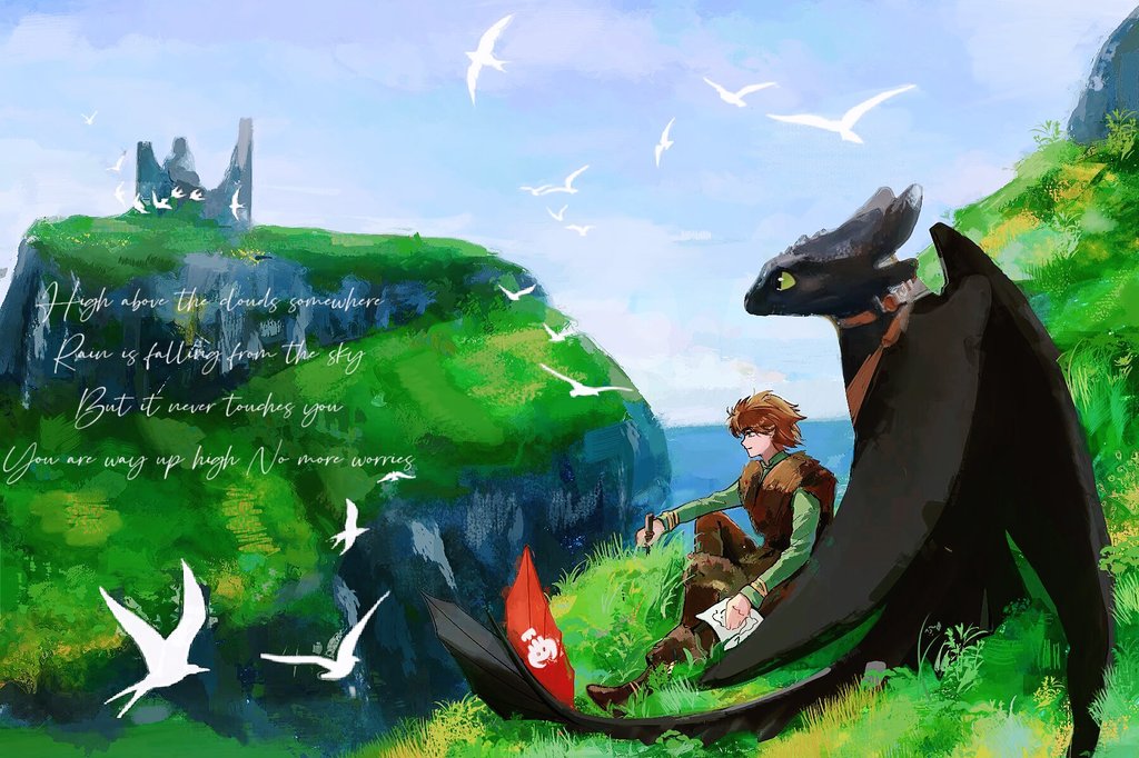 YoreRain's tweet image. #HTTYD #Toothless #hiccup 
☀️🌥️