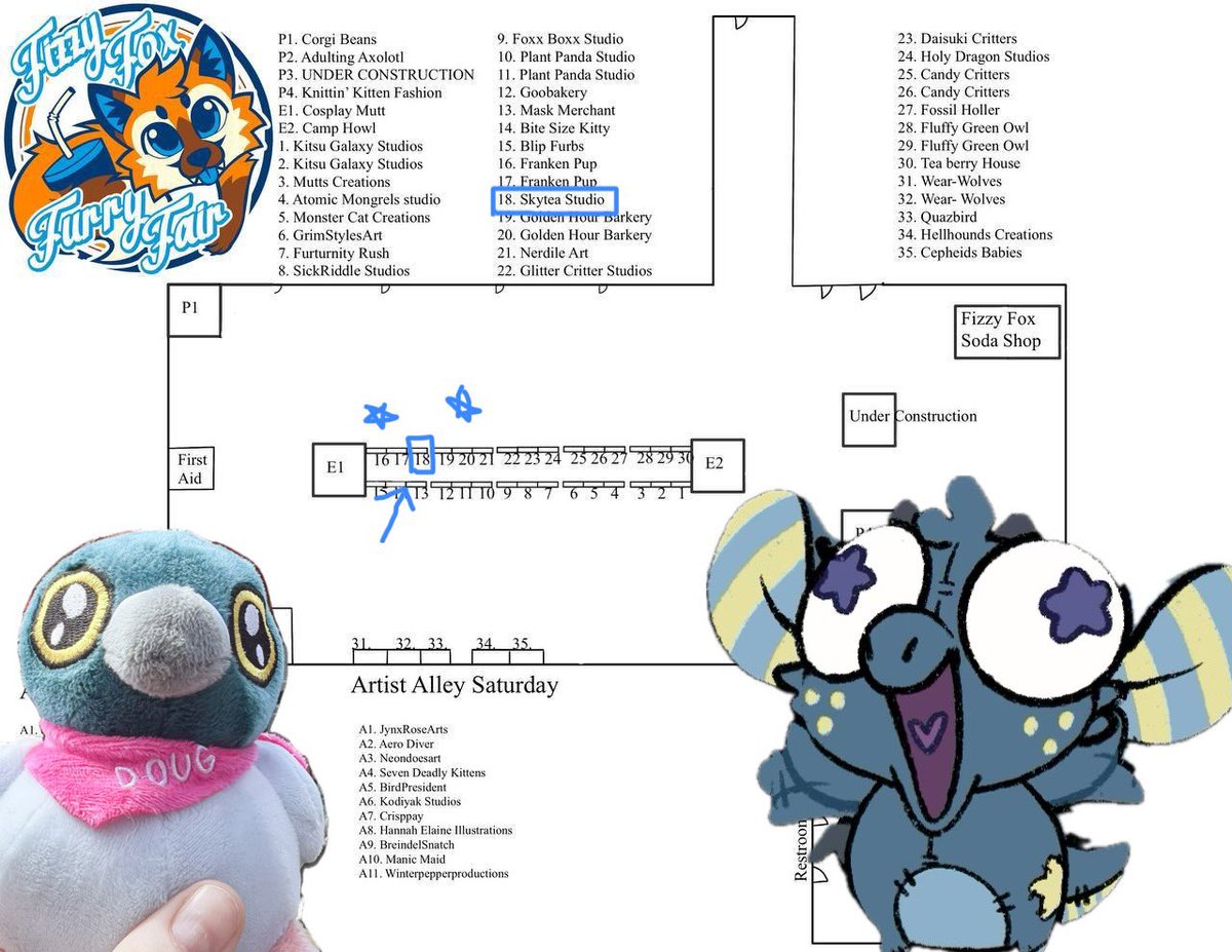 Today’s the Day! Come find me at Fizzy Foxes Furry Fair! 

I’m going to have limited quantities of plush each day so if you miss out today I’ll have more tomorrow! Same with blankets! 

Because we have to set up and take down every day I have to keep the set up more simple!