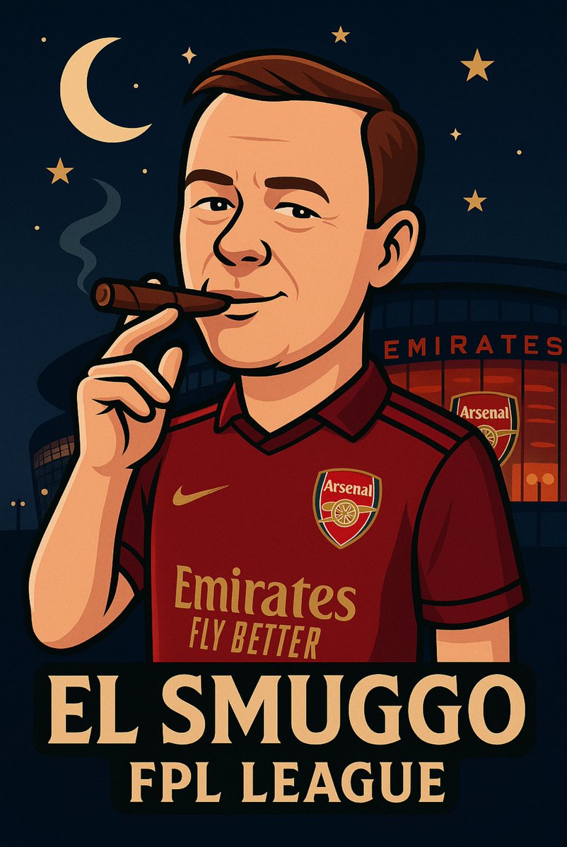 Smuggo49's tweet image. The El Smuggo FPL League is HERE for the new season 🏆⚽️
Over 40 managers already joined — egos, banter levels, and smack talk ready to go.
Have you got what it takes to be the Champion?
Can you handle the intensity & weekly
mind games?
💬 If so DM myself for further details.