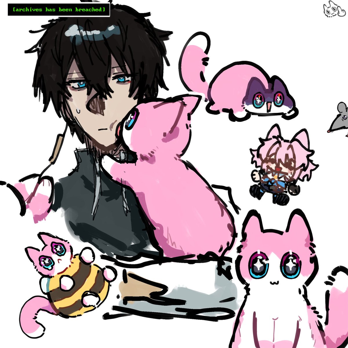 reizen_cat's tweet image. The cats escaped the seclusion zone #March7th #danheng