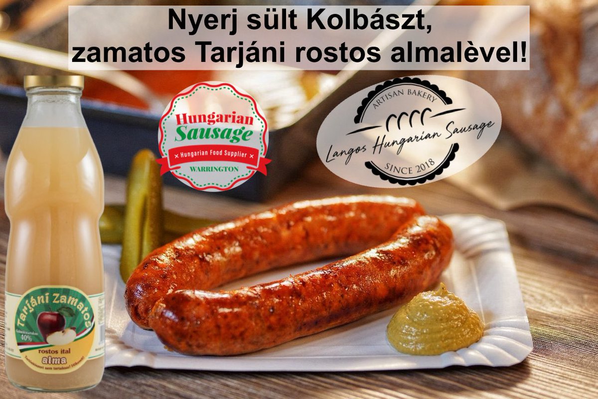 Win 4 giant hungarian baked sausage with apple juice! More info on my Facebook!
#hungarian #bakery #kolbasz #langos #pizza #chimneycake #cake #doughnut #hotdog #foodie #kifli #warrington #hungariansausage #sausage