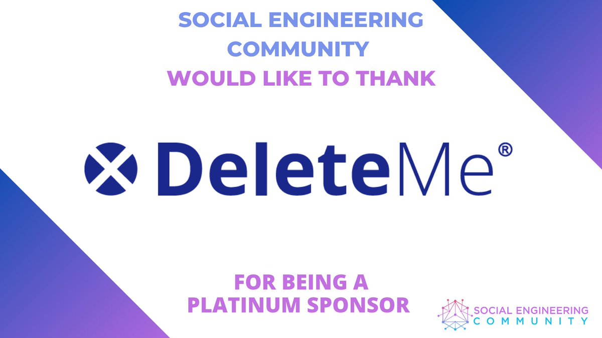 sec_defcon's tweet image. Huge cheers to @deleteme, a Platinum sponsor - your support is sneakier than our pretexts, and we love it! 💙
🌐 joindeleteme.com