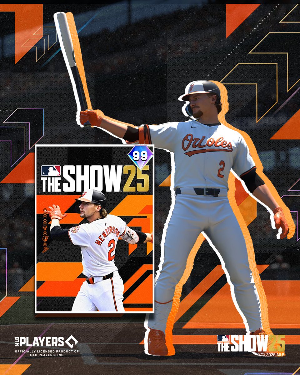 😤 Gunnar. Henderson.  Takeover. 😤

🟠The O’s superstar is making noise, and now he’s taking over #MLBTheShow 25! ⚫

Play the #GunnarTakeover Program at noon PT to add this 💎99 OVR💎 to your squad!